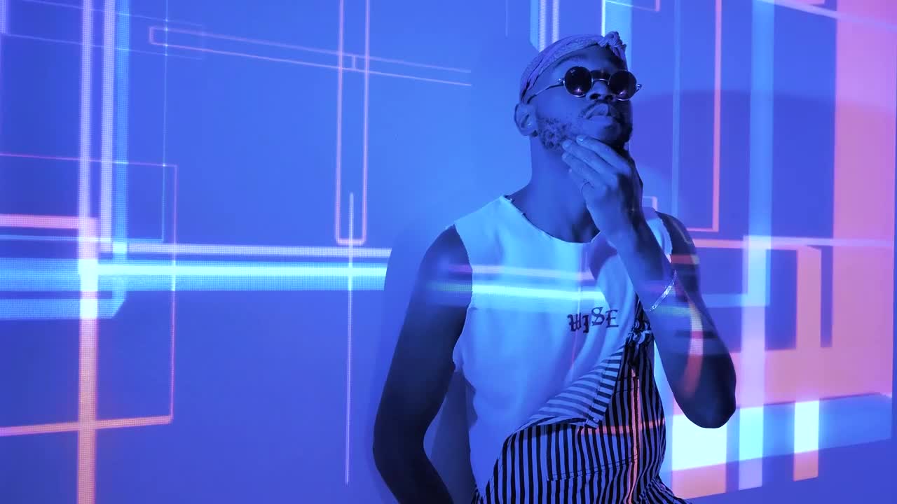 Stock Video Bearded Man Touching Chin Live Wallpaper For PC