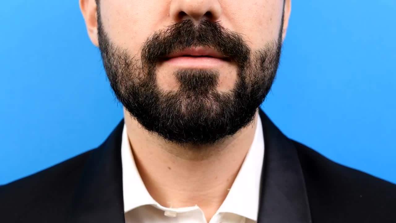 Stock Video Bearded Man Smiles And Shows Teeth Live Wallpaper For PC