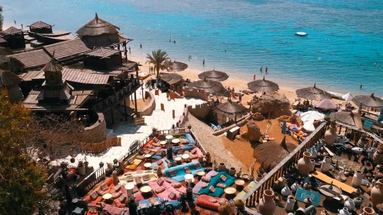 Stock Video Beach With Umbrellas And A Pier Live Wallpaper For PC