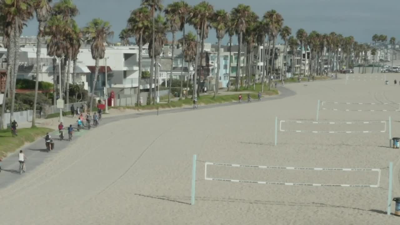 Stock Video Beach Volleyball Courts On The Sand By The Sea Live Wallpaper For PC