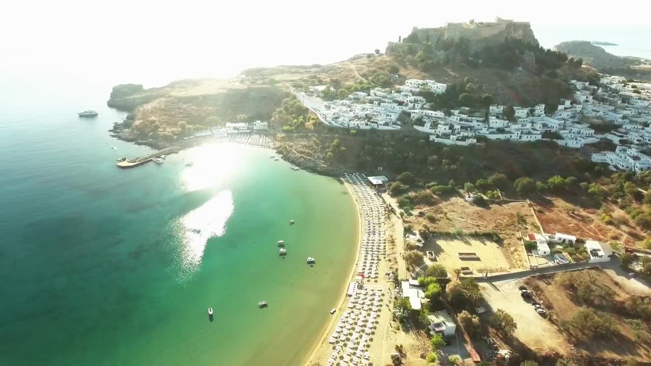 Stock Video Beach Village In Greece Live Wallpaper For PC