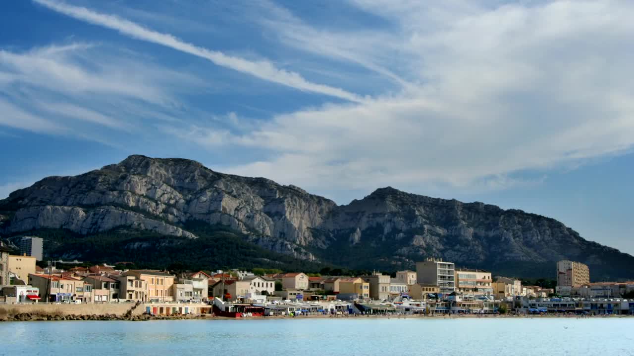 Stock Video Beach Town In France Near Mountains Live Wallpaper For PC