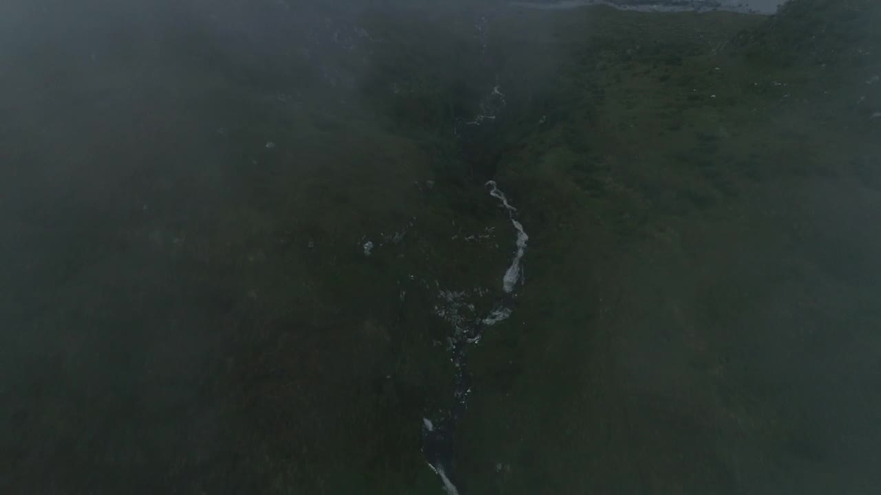 Stock Video Beach Under Mountains In A Foggy Landscape Live Wallpaper For PC