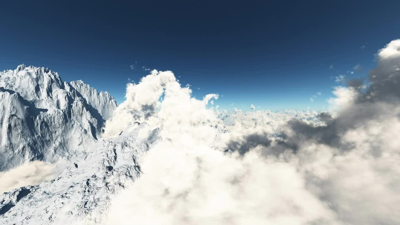 Video Stock Clouds Between Snow Capped Mountains Live Wallpaper For PC