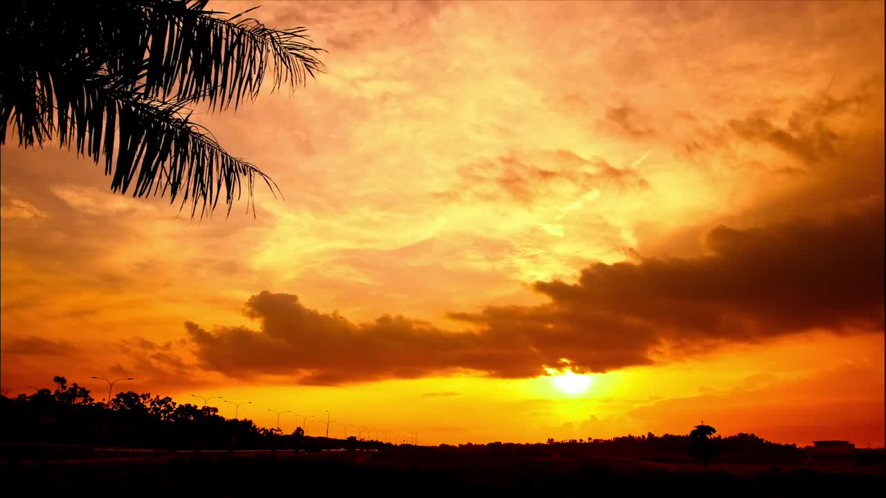 Video Stock Clouds Across An Orange Sky Live Wallpaper For PC