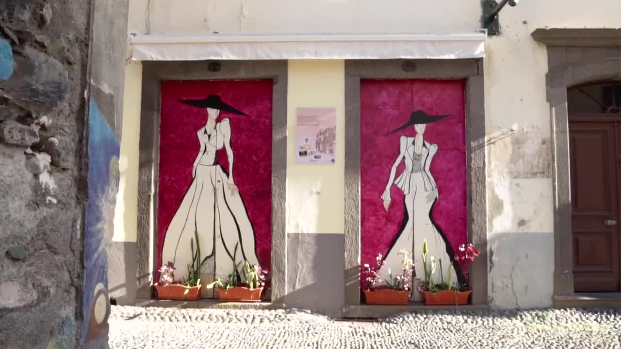 Video Stock Clothing Shop With Art On Its Doorstep Live Wallpaper For PC