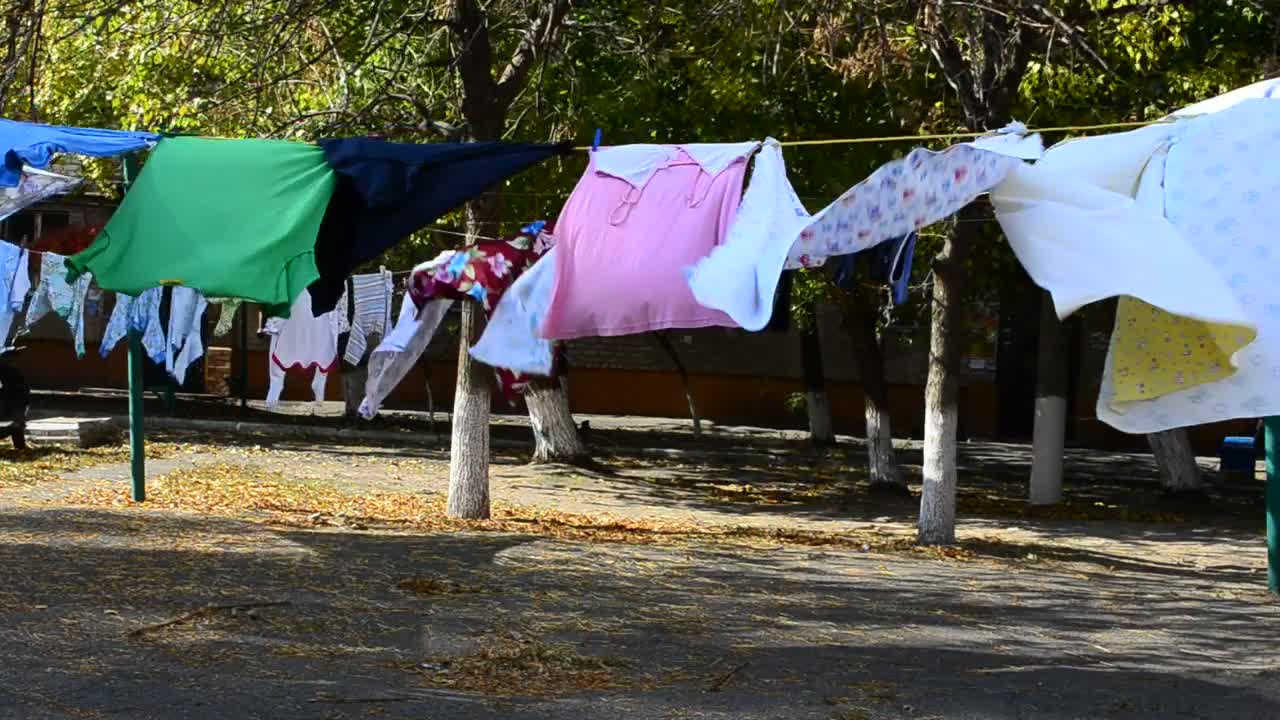 Video Stock Clothes Drying Outside Live Wallpaper For PC
