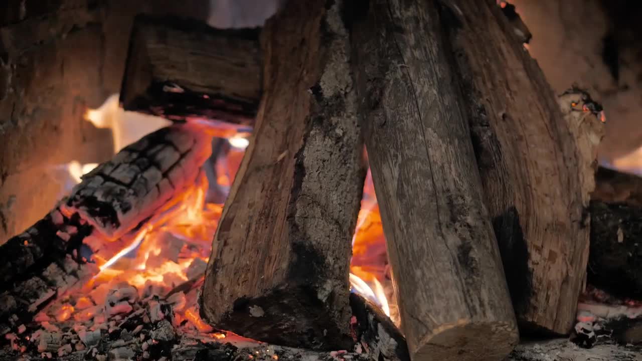 Video Stock Closeup View Of A Fireplace Live Wallpaper For PC