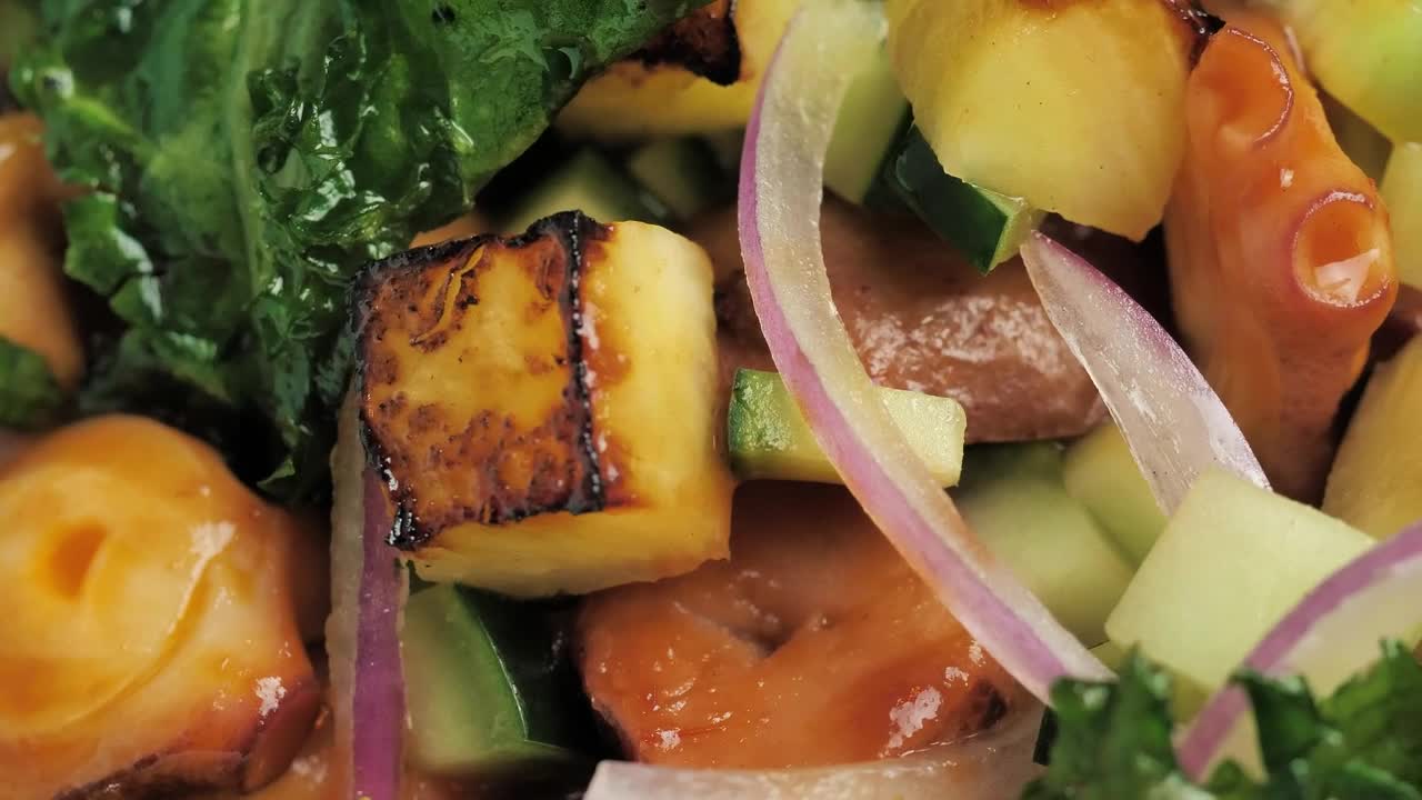 Video Stock Closeup To Vegan Looking Food Live Wallpaper For PC