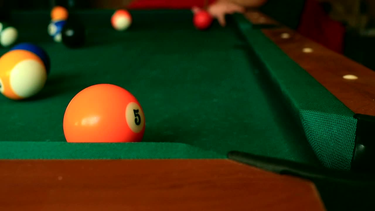 Video Stock Closeup Of Billiard Balls Colliding Live Wallpaper For PC