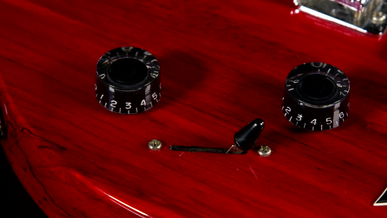 Video Stock Closeup Of A Red Guitar Live Wallpaper For PC
