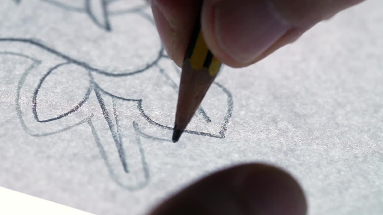 Video Stock Closeup Of A New Tattoo Sketch Live Wallpaper For PC