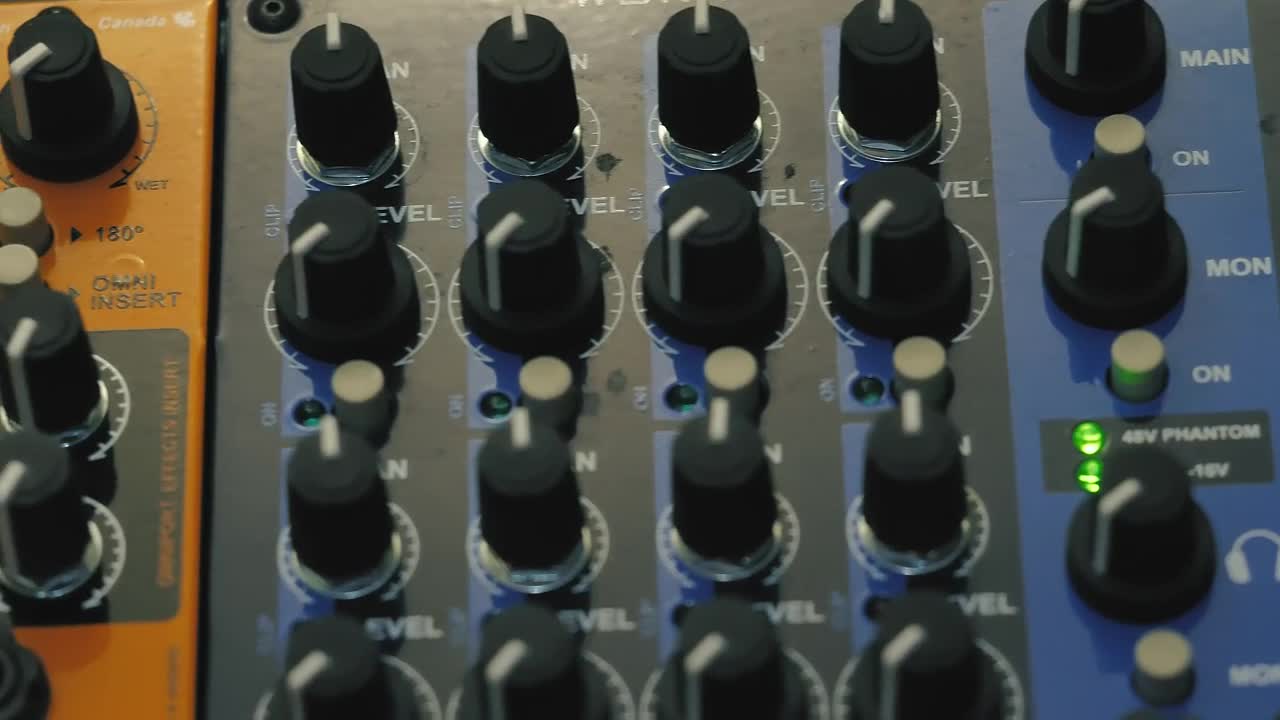 Video Stock Closeup Of A Music Console Live Wallpaper For PC