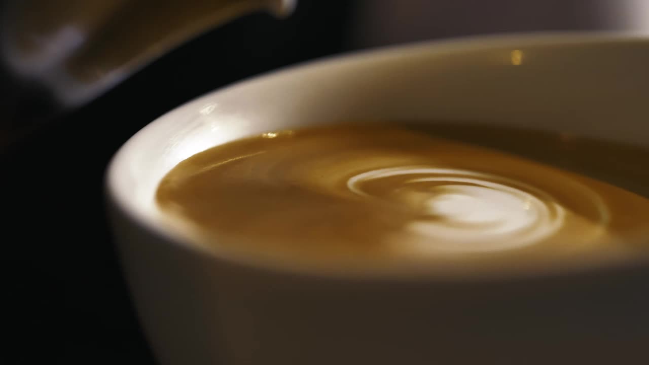 Video Stock Close Up View Serving A Sparkling Cappuccino Live Wallpaper For PC