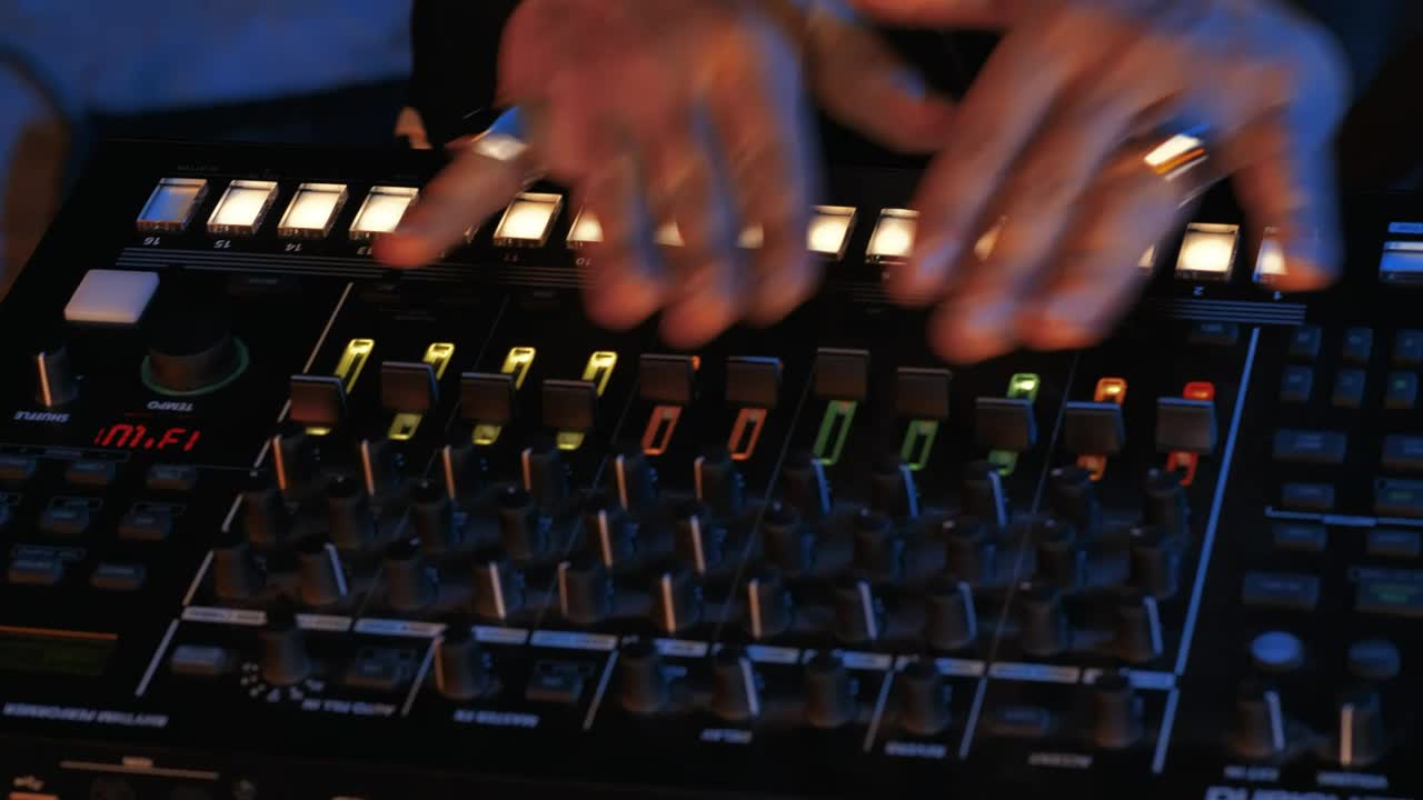 Video Stock Close Up View Of The Hands Of A Dj Using A Live Wallpaper For PC