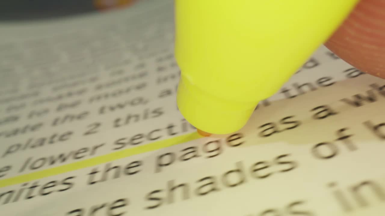 Video Stock Close Up Shot Of A Text Marker Underlining In A Live Wallpaper For PC
