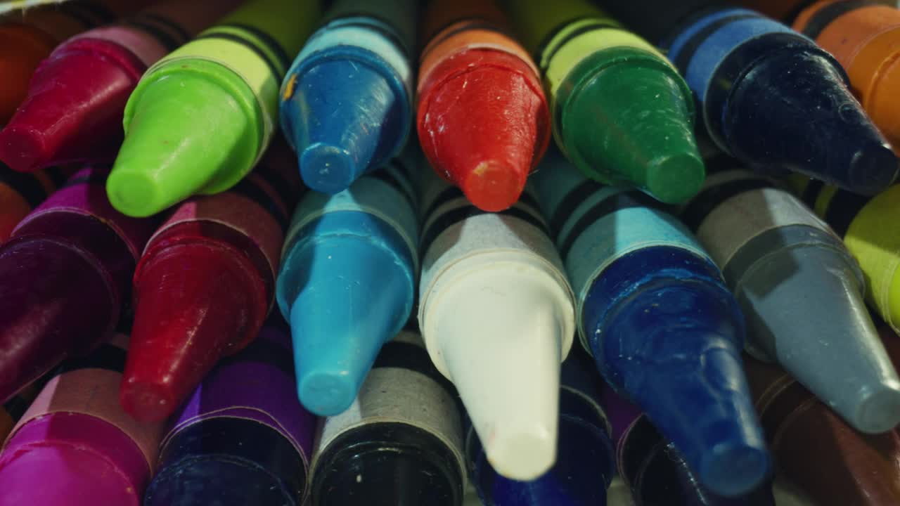Video Stock Close Up Shot Of A Stack Of Crayons Arranged Live Wallpaper For PC