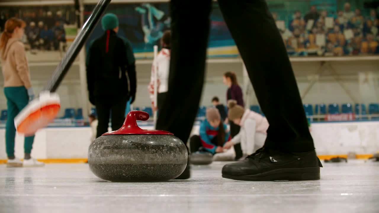 Video Stock Close Up Shot Of A Person Playing Curling Live Wallpaper For PC