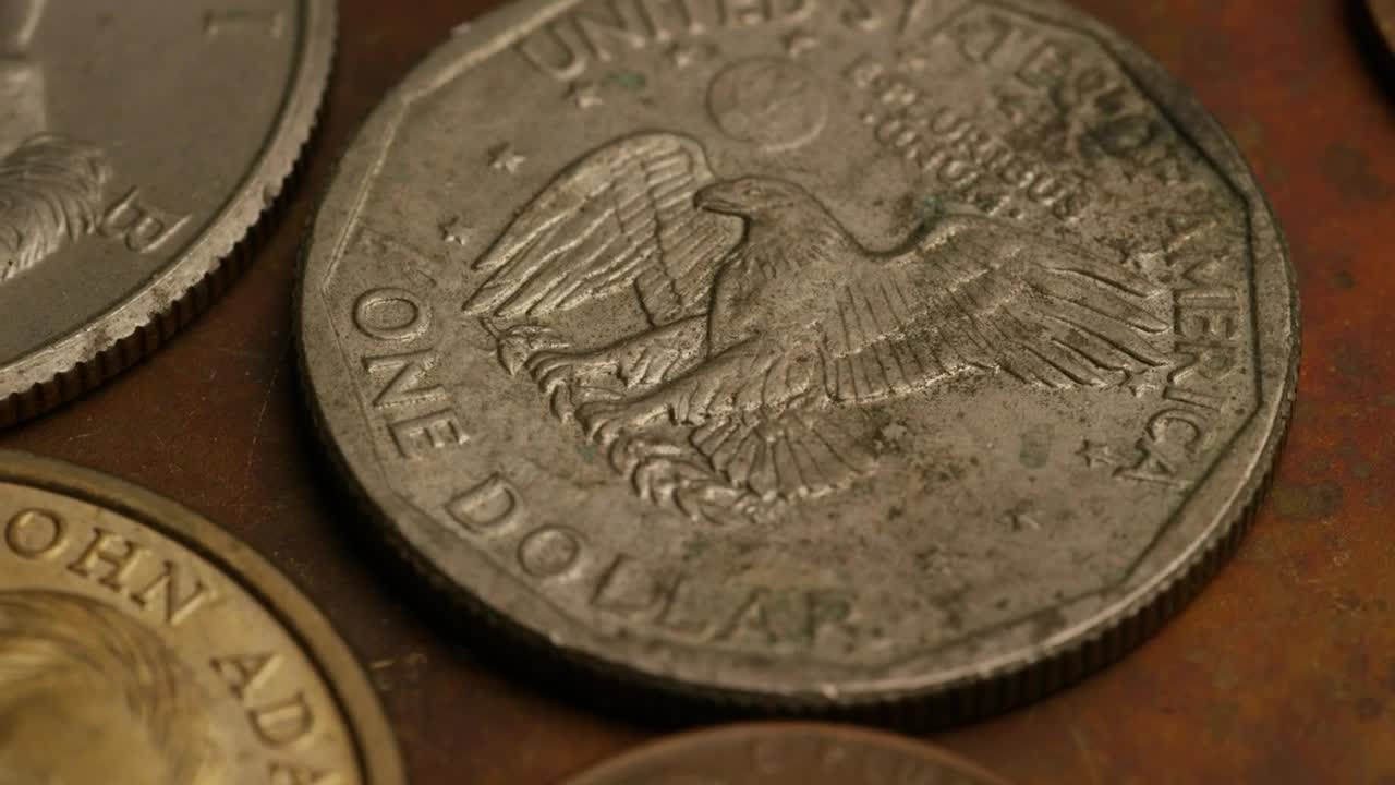 Video Stock Close Up Of Coins On The Spinning Table Live Wallpaper For PC