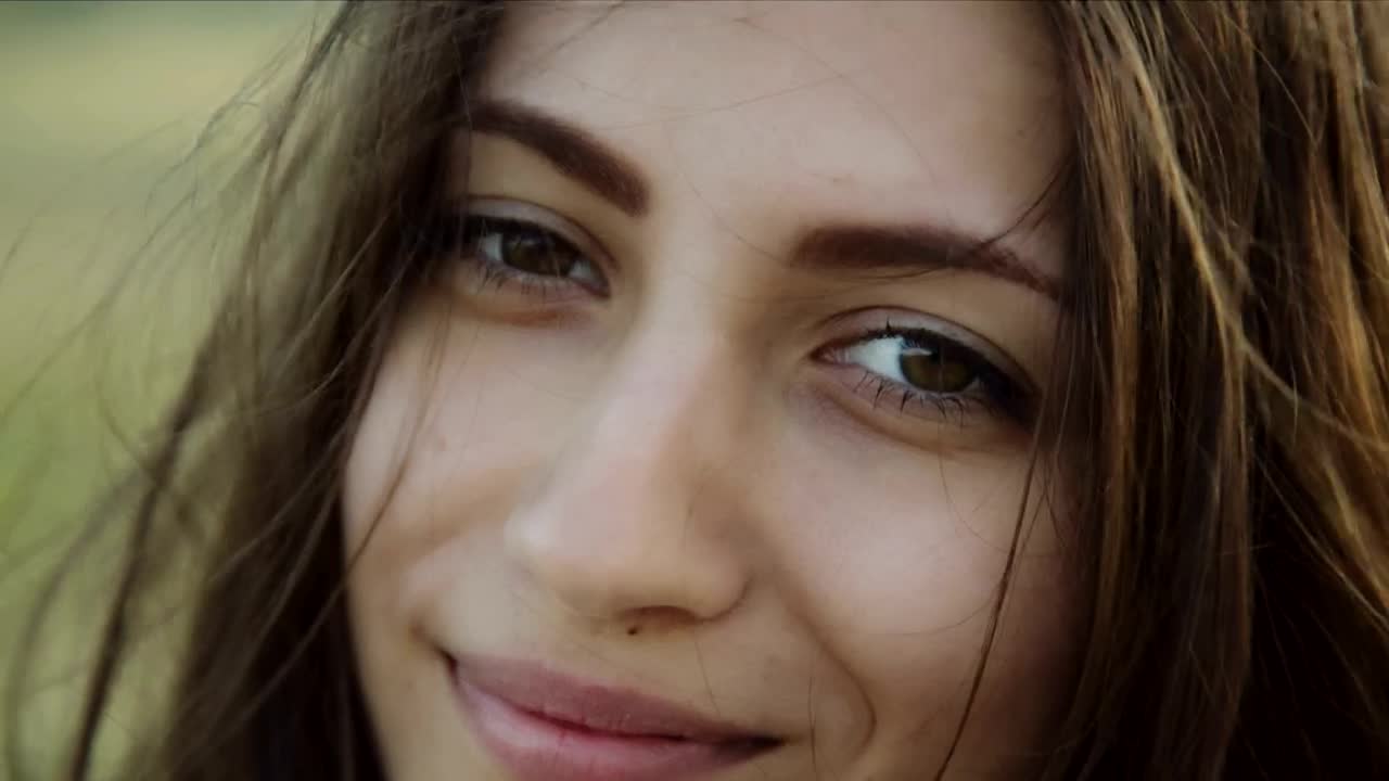 Video Stock Close Up Of A Smiling Womans Face Live Wallpaper For PC