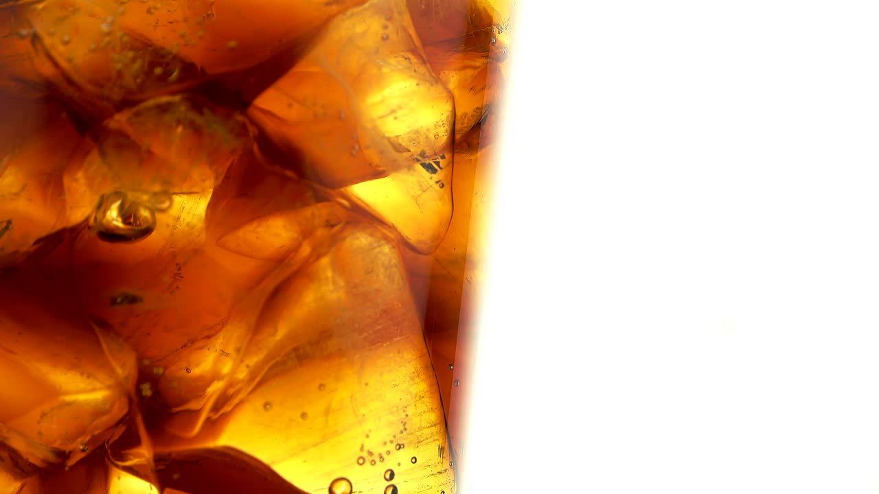Video Stock Close Up Of A Glass Of Coke With Ice Live Wallpaper For PC