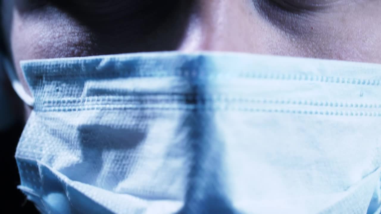 Video Stock Close Up Of A Doctors Face With Mask Live Wallpaper For PC