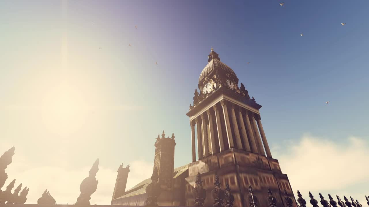 Video Stock Clock Tower Of Historic Building D Animation Live Wallpaper For PC