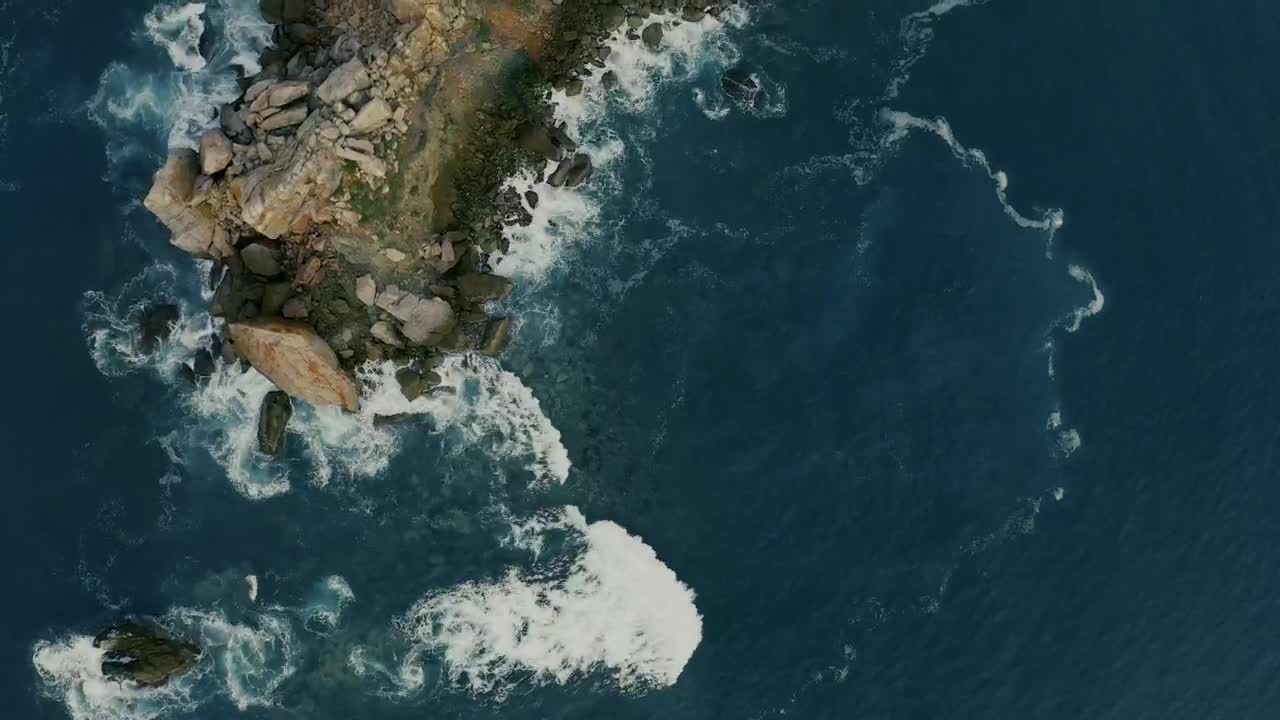 Video Stock Cliffs In The Sea Aerial Shot Live Wallpaper For PC