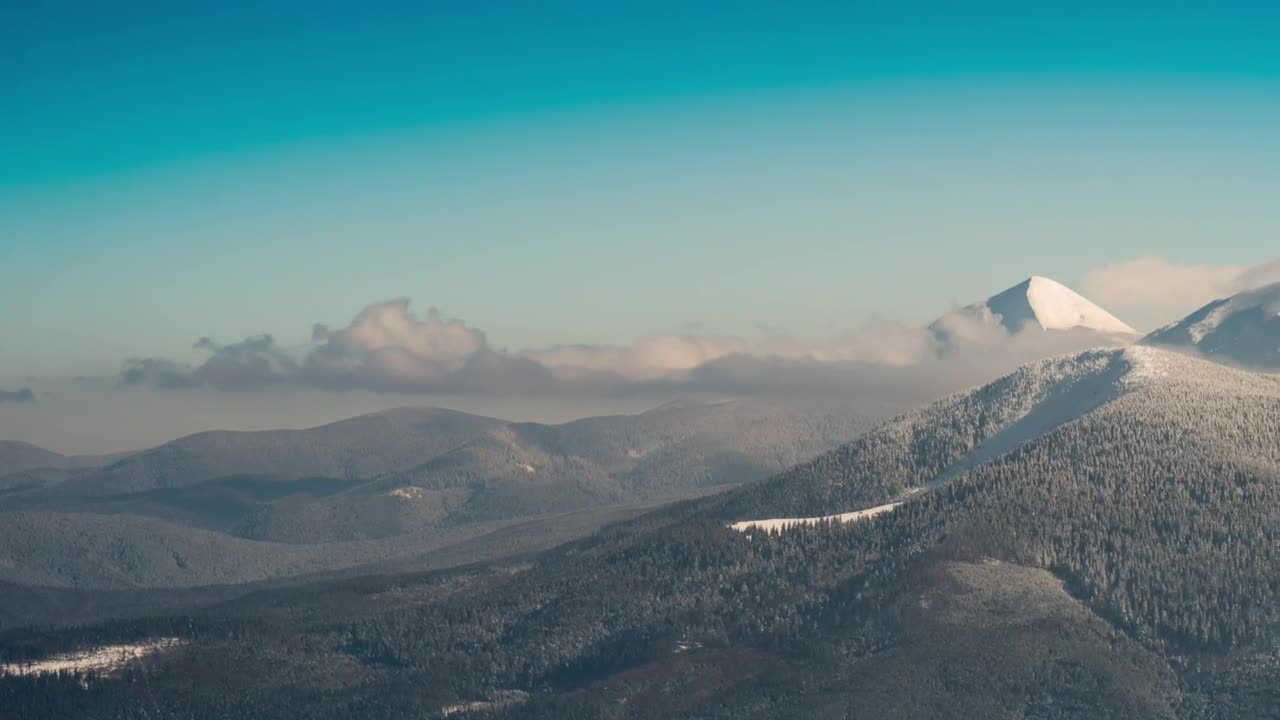 Video Stock Clear Blue Sky Over Beautiful Snowy Mountains Live Wallpaper For PC