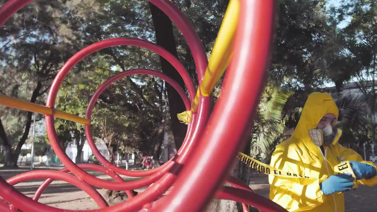 Video Stock Cleaning Workers Delimiting Areas Live Wallpaper For PC