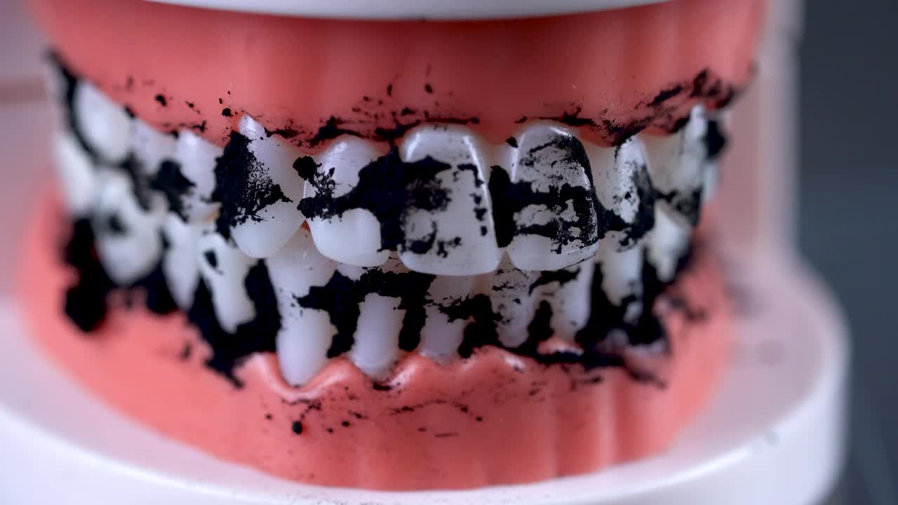 Video Stock Cleaning Fake Teeth With A Brush Live Wallpaper For PC