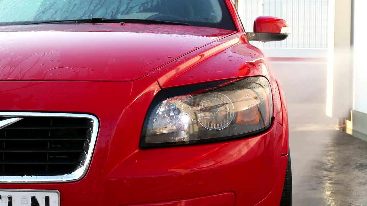 Video Stock Cleaning A Red Car With A Pressure Washer Live Wallpaper For PC