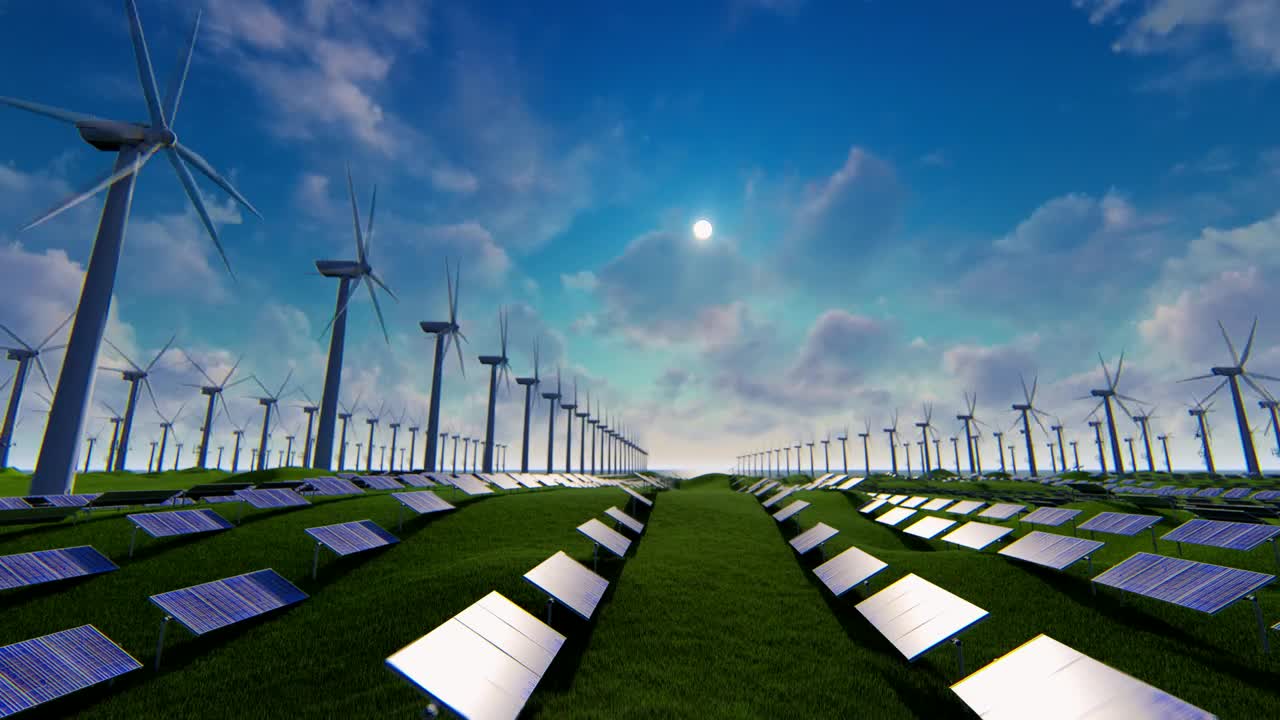 Video Stock Clean Renewable Energy Production Field Live Wallpaper For PC