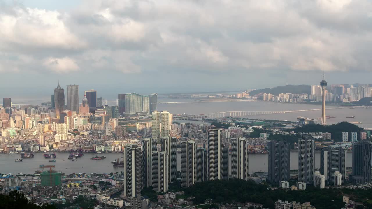 Video Stock Cityscape Time Lapse Of The Macau Peninsula Live Wallpaper For PC