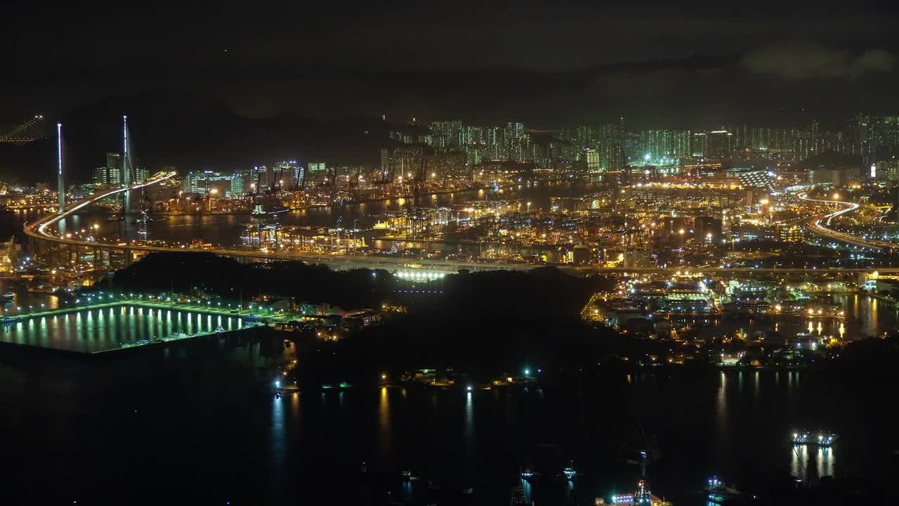 Video Stock Cityscape Of The City Of Hong Kong At Night Live Wallpaper For PC