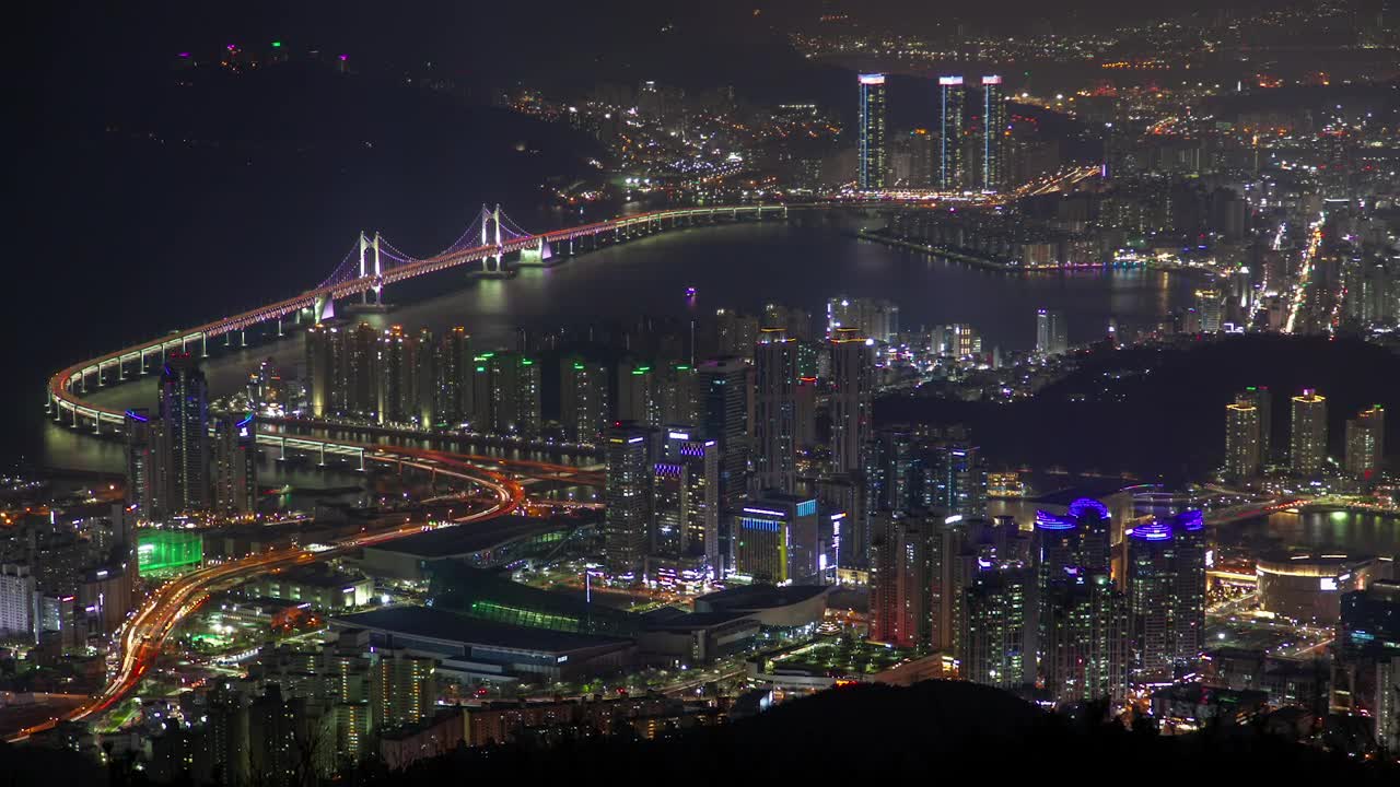 Video Stock Cityscape Of Busan City At Night Live Wallpaper For PC