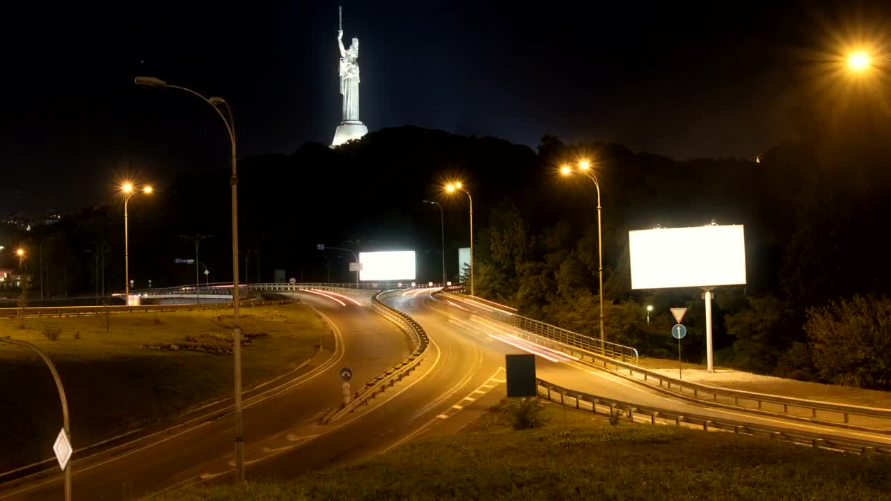 Video Stock City Traffic Throughout The Night Live Wallpaper For PC