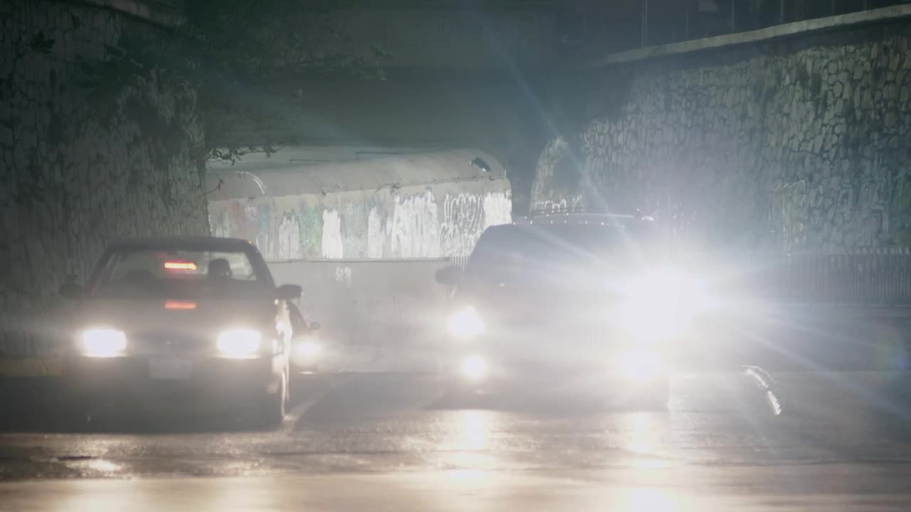 Video Stock City Traffic At Night Near A Factory And A Train Live Wallpaper For PC