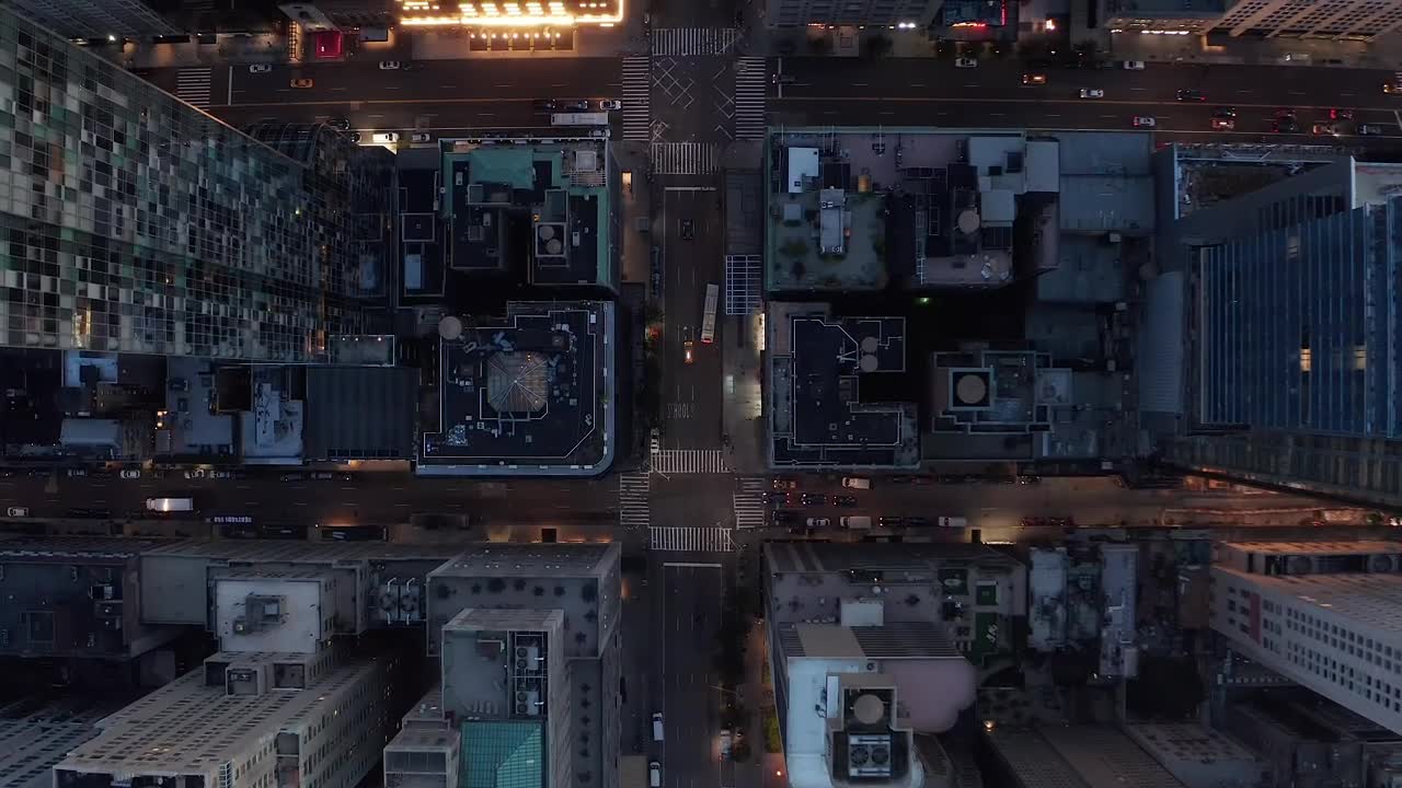 Video Stock City Streets Above The Buildings At Night Live Wallpaper For PC
