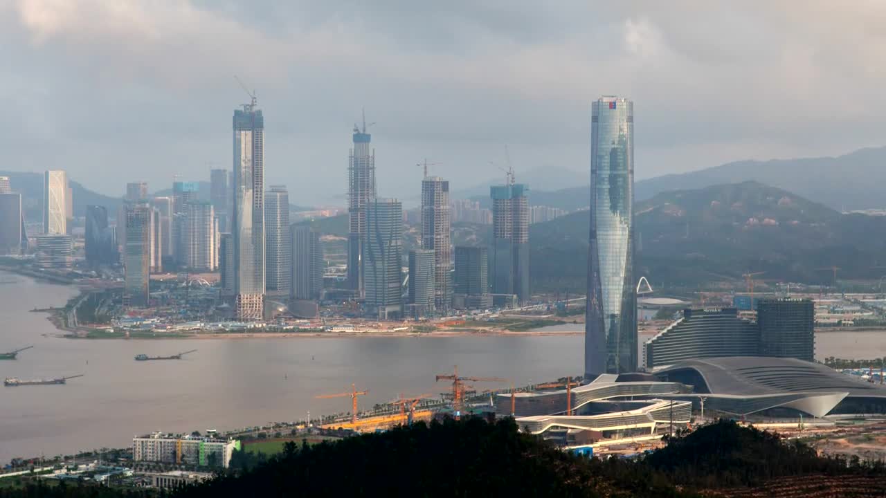 Video Stock City Skyscrapers On A Cloudy Day Live Wallpaper For PC
