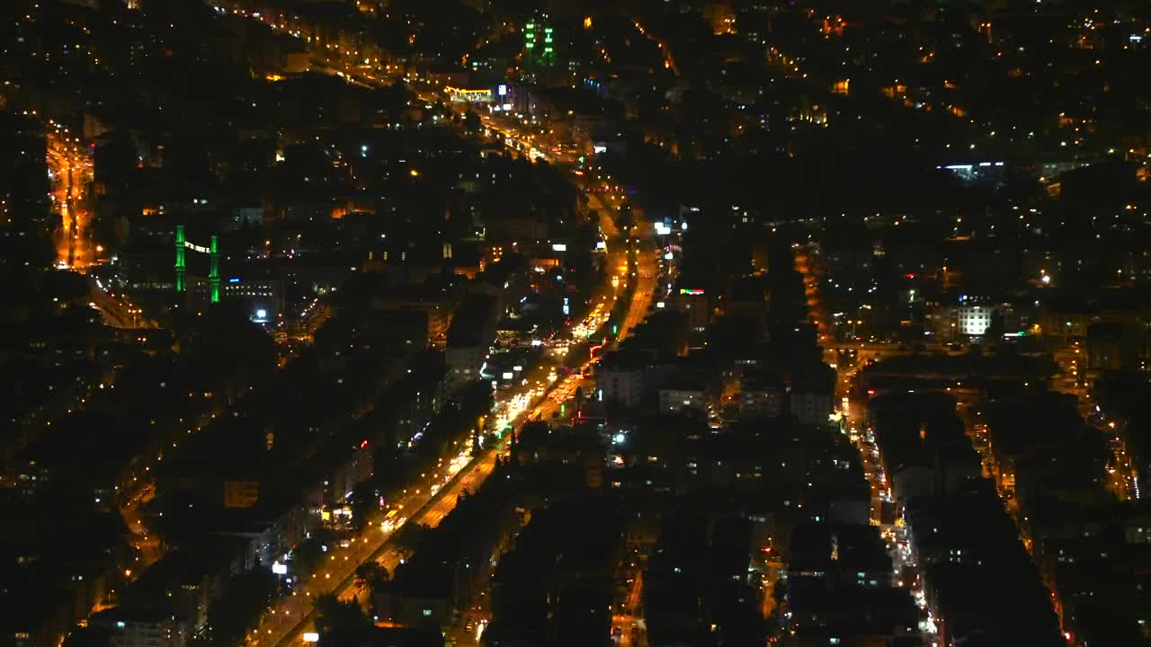 Video Stock City Lights At Night Seen From The Sky Live Wallpaper For PC