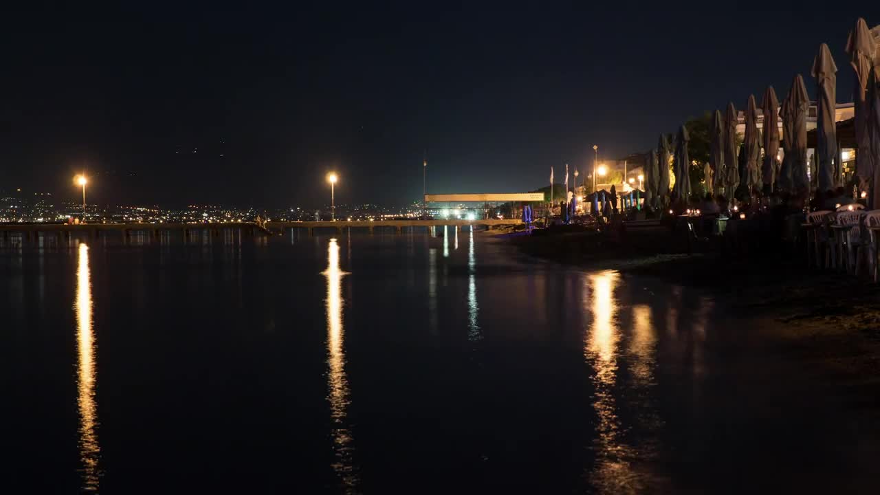 Video Stock City Lights And Calm Waters At Night Live Wallpaper For PC