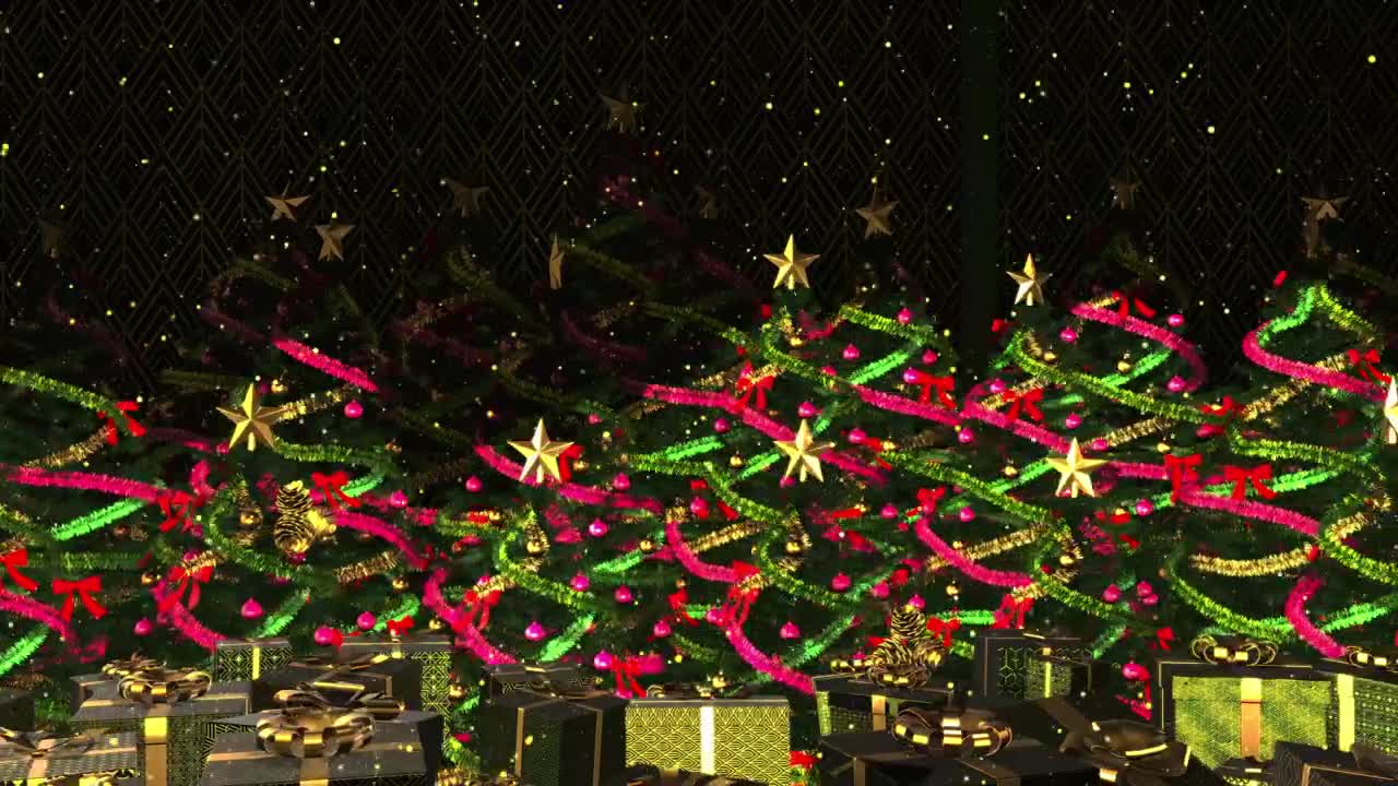Video Stock Christmas Trees Full Of Gift Boxes Live Wallpaper For PC