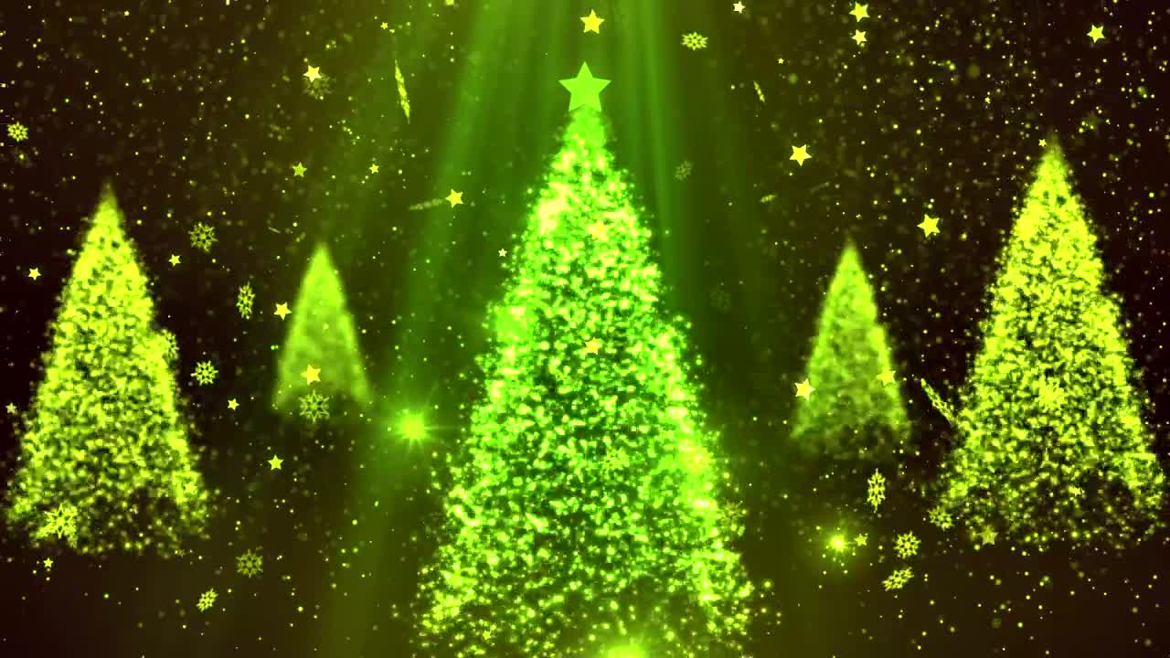 Video Stock Christmas Trees And Particles Render Live Wallpaper For PC