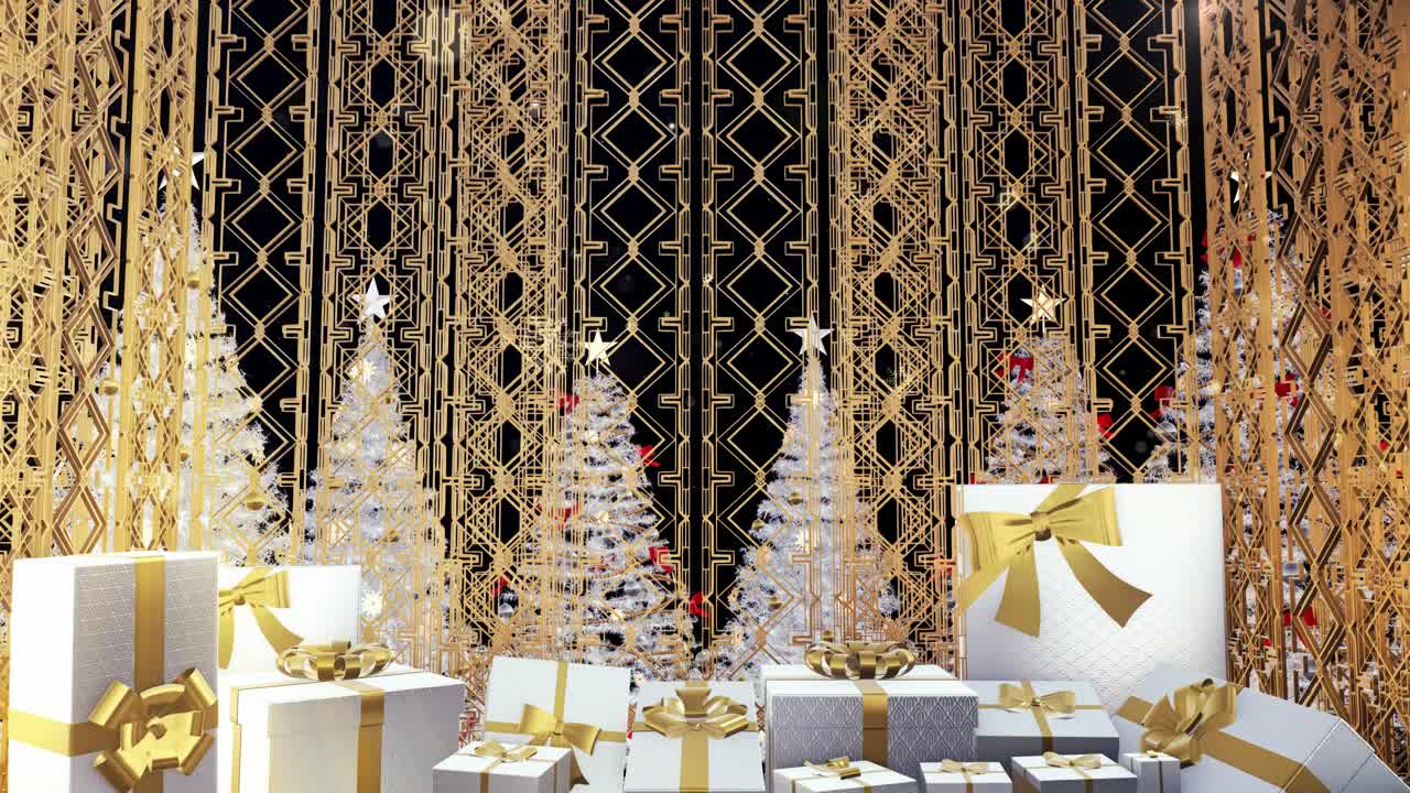 Video Stock Christmas Presents And White Christmas Trees Live Wallpaper For PC