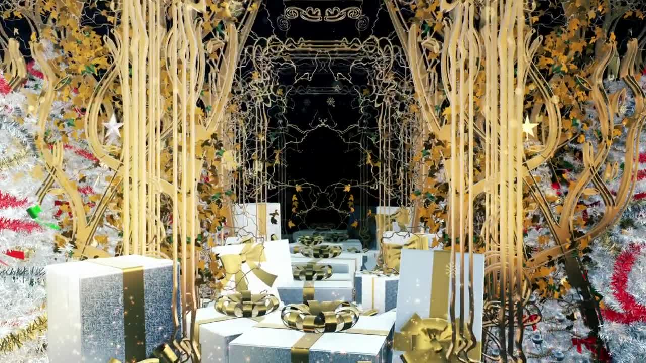 Video Stock Christmas Gift Boxes And Decorations Live Wallpaper For PC