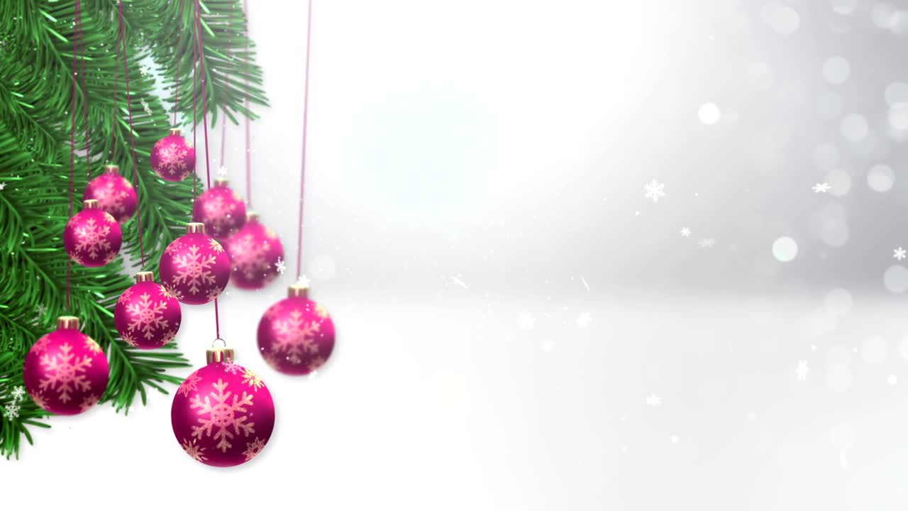 Video Stock Christmas Balls In While Its Snowing Live Wallpaper For PC