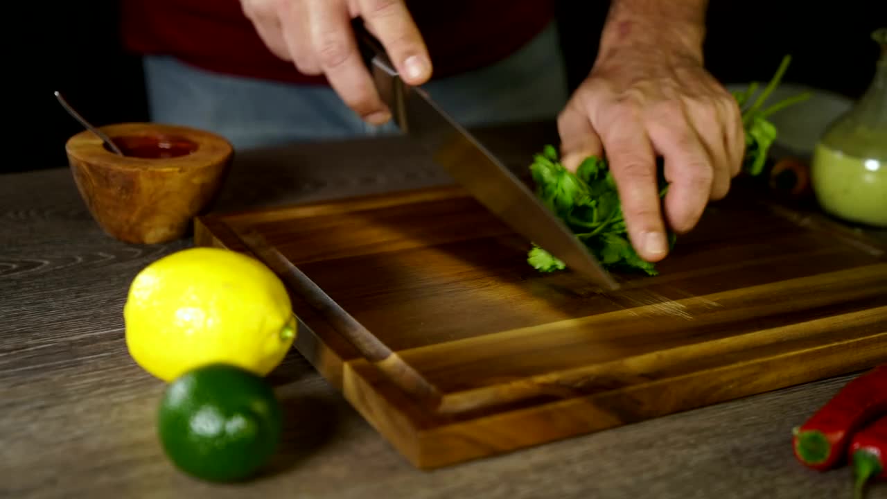 Video Stock Chopping Up Herbs For Dinner Live Wallpaper For PC