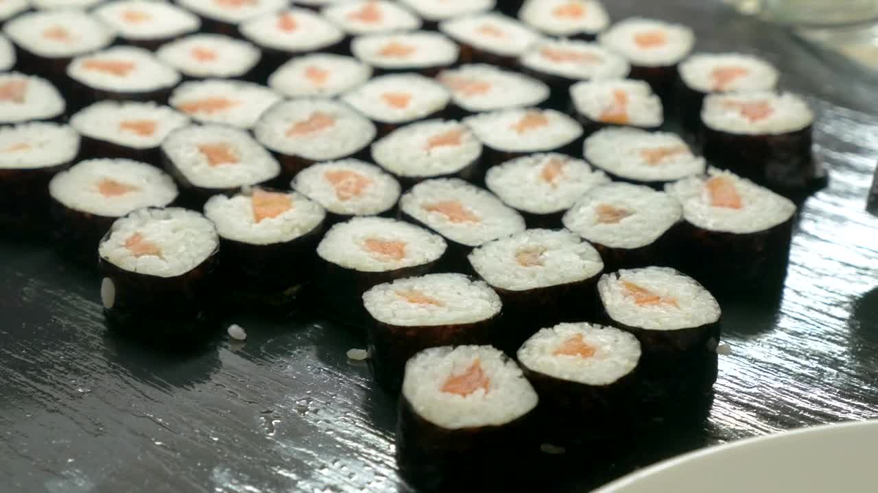 Video Stock Choosing Sushi From A Table Live Wallpaper For PC