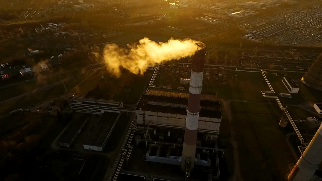 Video Stock Chimney And Smoke In An Industrial Landscape Live Wallpaper For PC